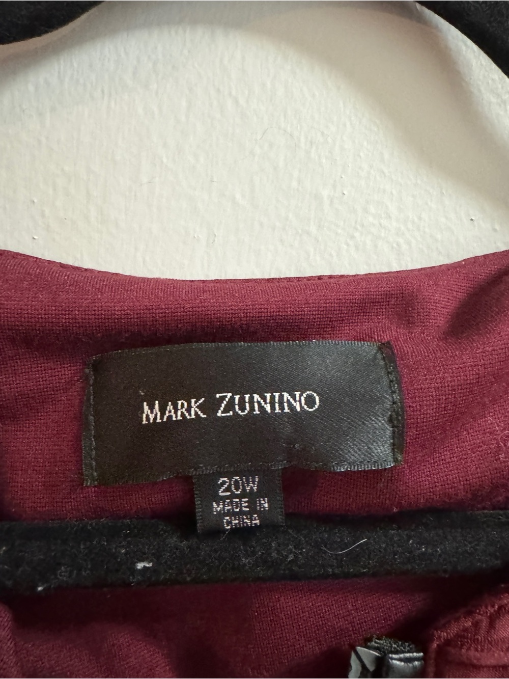 Mark Zunino Women's Ribbed Zip-Front Jacket in Burgundy - Picture 2 of 5